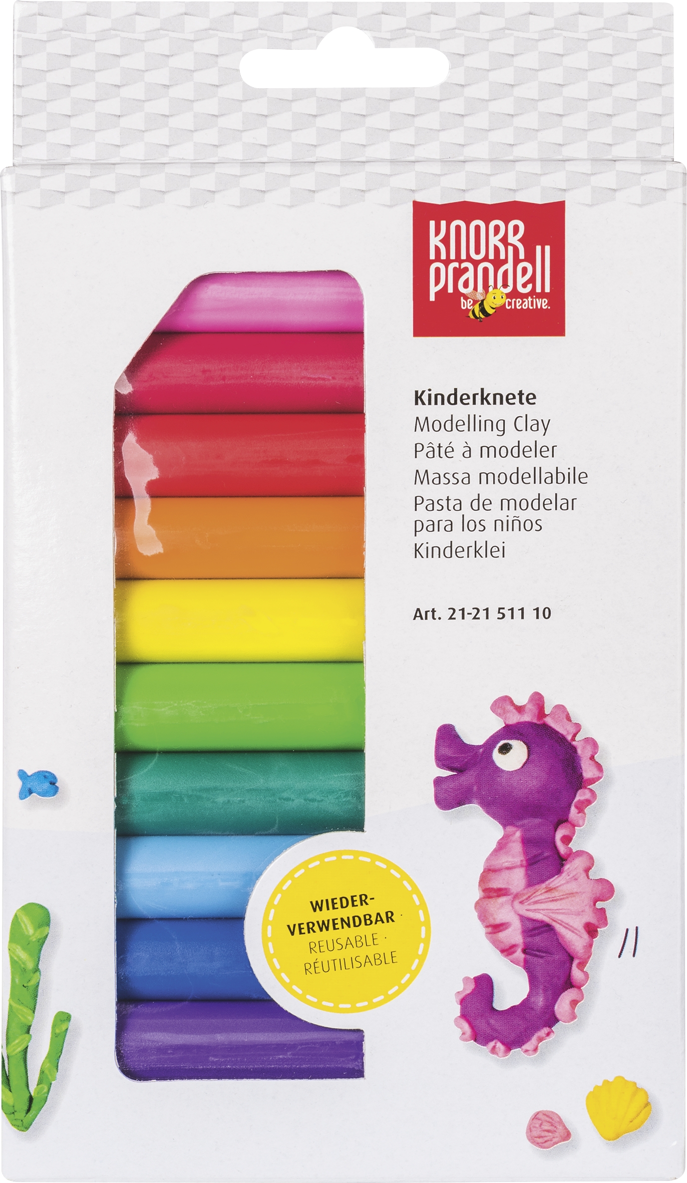 Kinderknete-Set bunt 200g