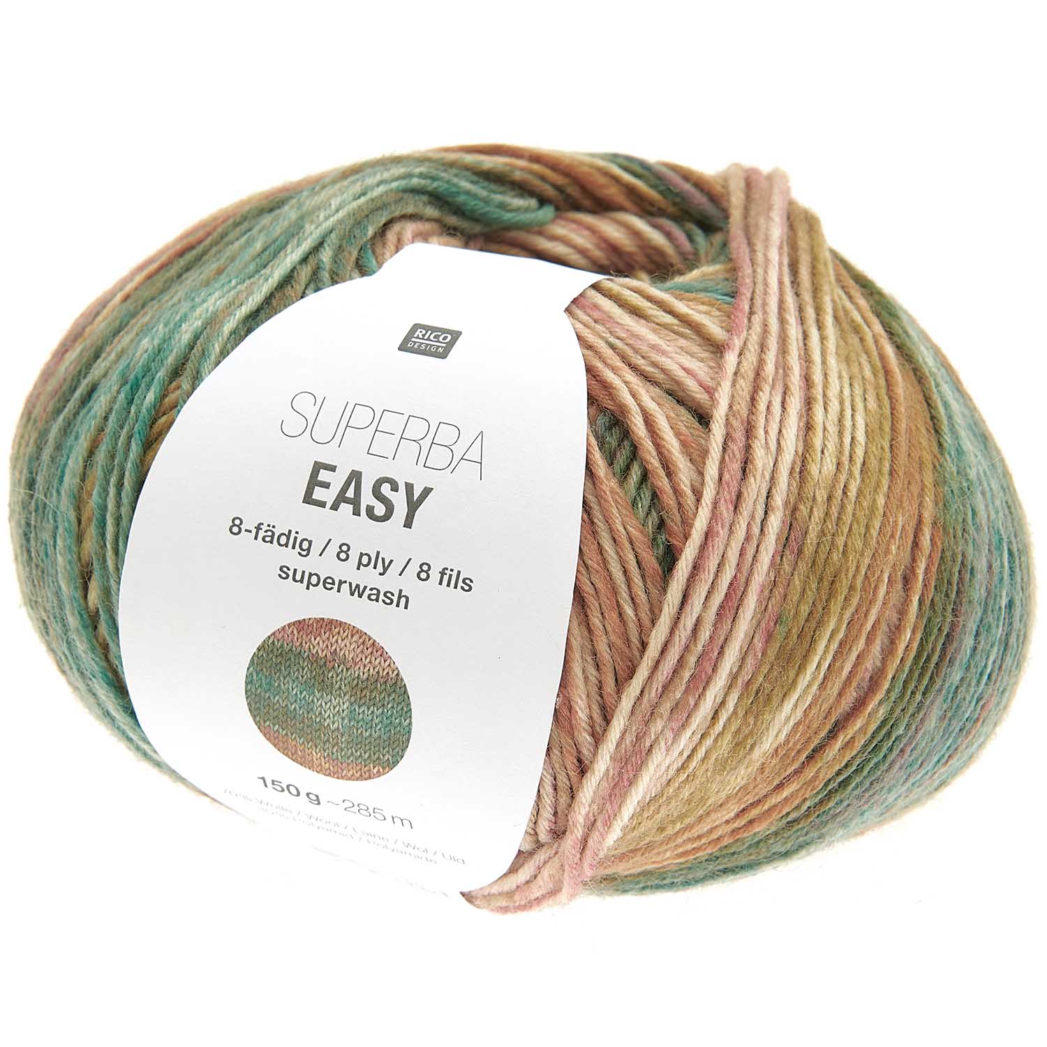 Rico Sockenwolle Superba Easy   8fädig, 150g 250m