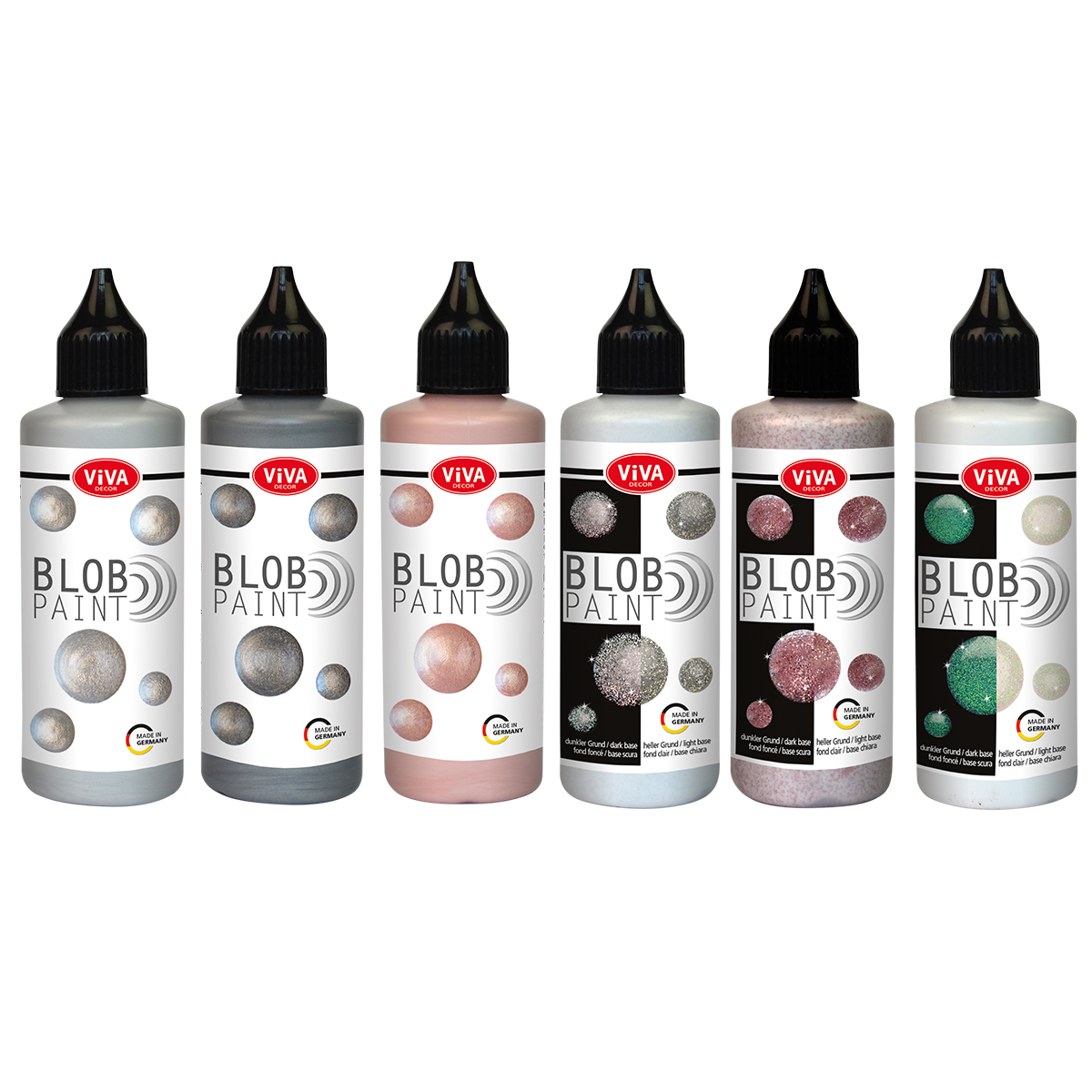 Blob Paint Set Silver Moon, 6 x 90ml