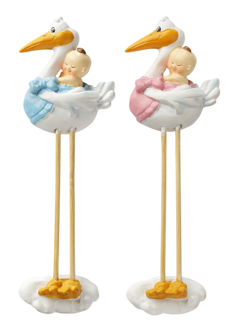 Storch Babygirl/Babyboy, 7,5 cm , hinten flach