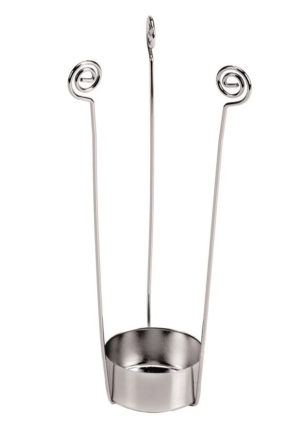 Teelichthalter Metall für Glas silberfarben 2 Stück 