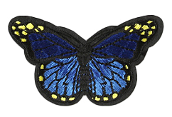 Patch Schmetterling dunkelblau