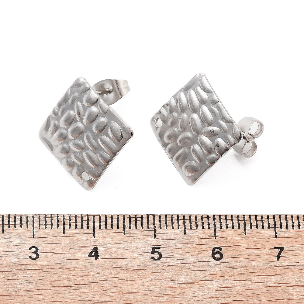 Ohrstecker mit Platine und Anhängebohrung Edelstahl 19mm 2 Paar Ohrstecker mit Platine und Anhängebohrung Edelstahl 19mm 2 Paar