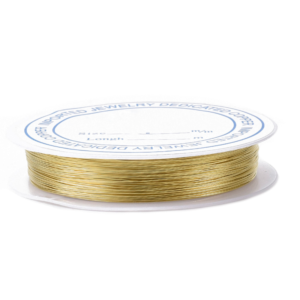 Schmuckdraht 0,6mm 22gauge goldfärbig, 7m/Rolle Schmuckdraht 0,6mm 22gauge goldfärbig, 7m/Rolle