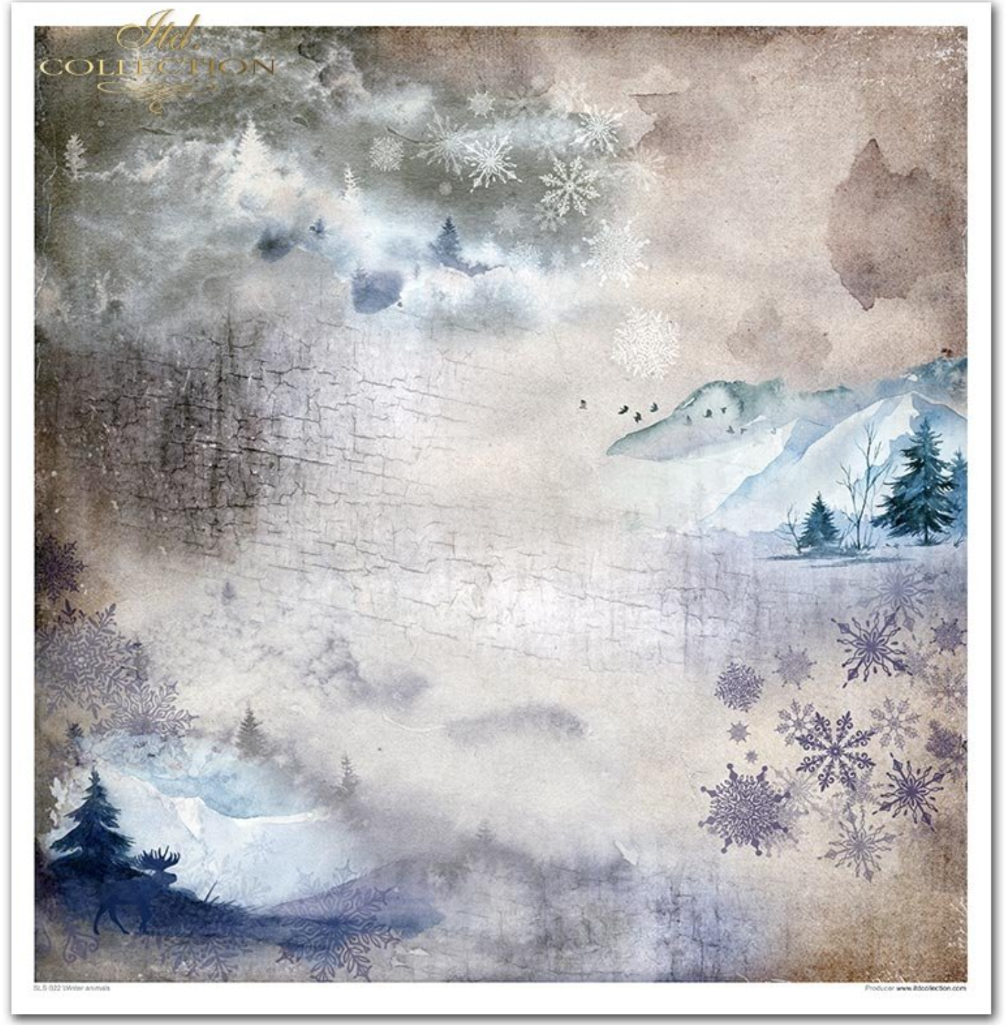 Scrapbooking-Papier Set Winter Animals 10 Stk/Pkg. 30x30cm 200g Scrapbooking-Papier Set Winter Animals 10 Stk/Pkg. 30x30cm 200g