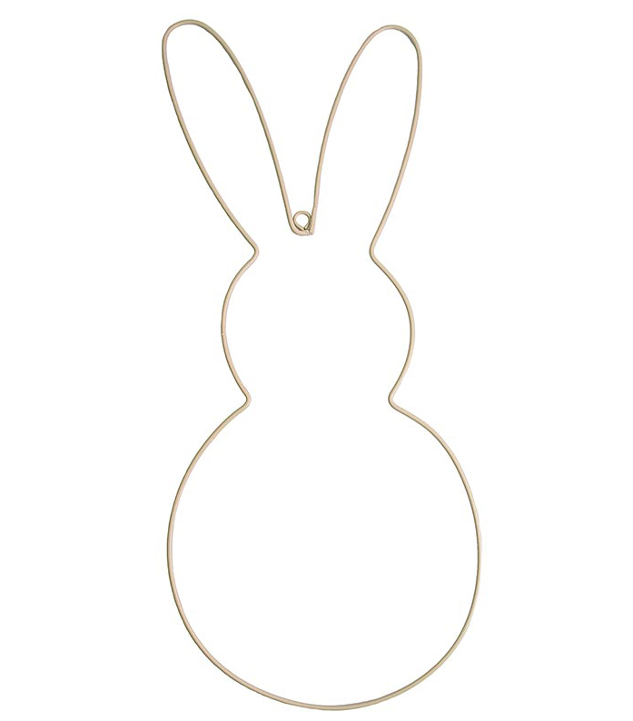 Drahtform Hase 51 cm hellbraun 100%Metall