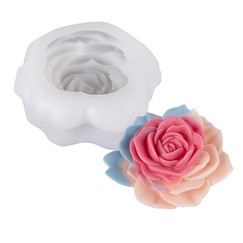 Gießform aus Silikon Rosenblüte 95x100x36mm