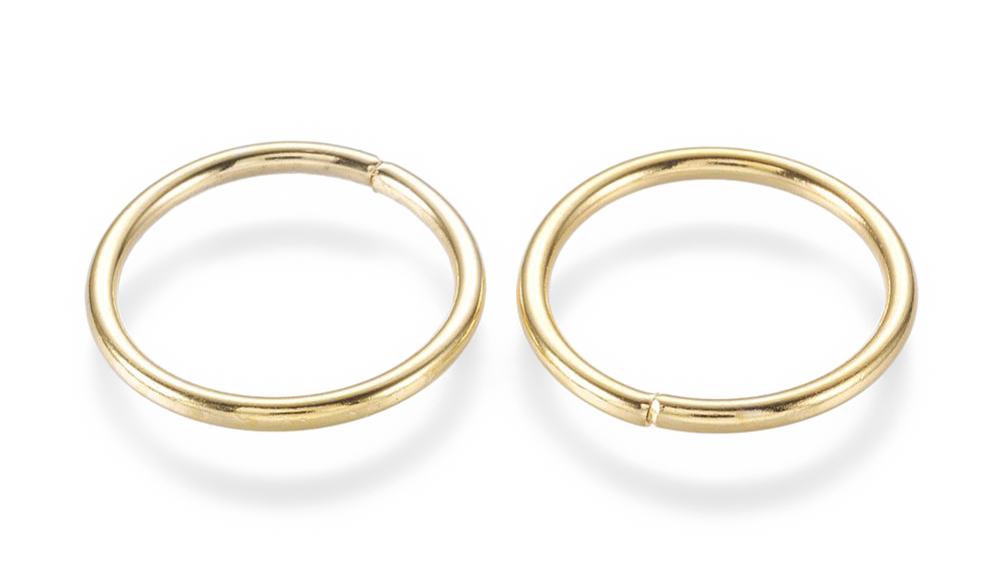 Zwischenringe goldfärbig 20mm, 1,8mm dick 10Stk./Packung Zwischenringe goldfärbig 20mm, 1,8mm dick 10Stk./Packung