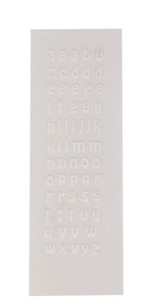 Wachsbuchstaben Kleinbuchstaben weiß 8mm 61 Buchstaben a-z