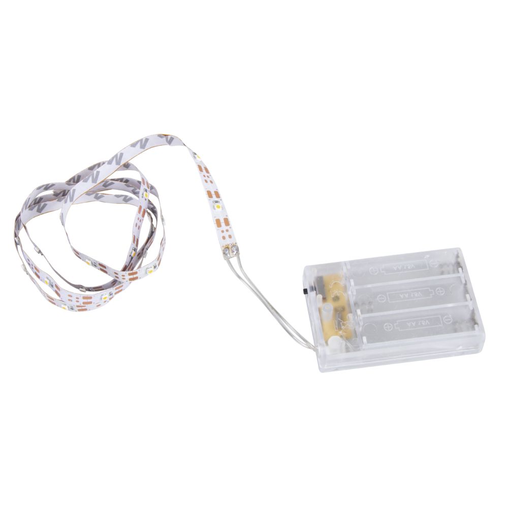 LED-Lichtstreifen, selbstklebend, 1,10m, Timer, Batterie