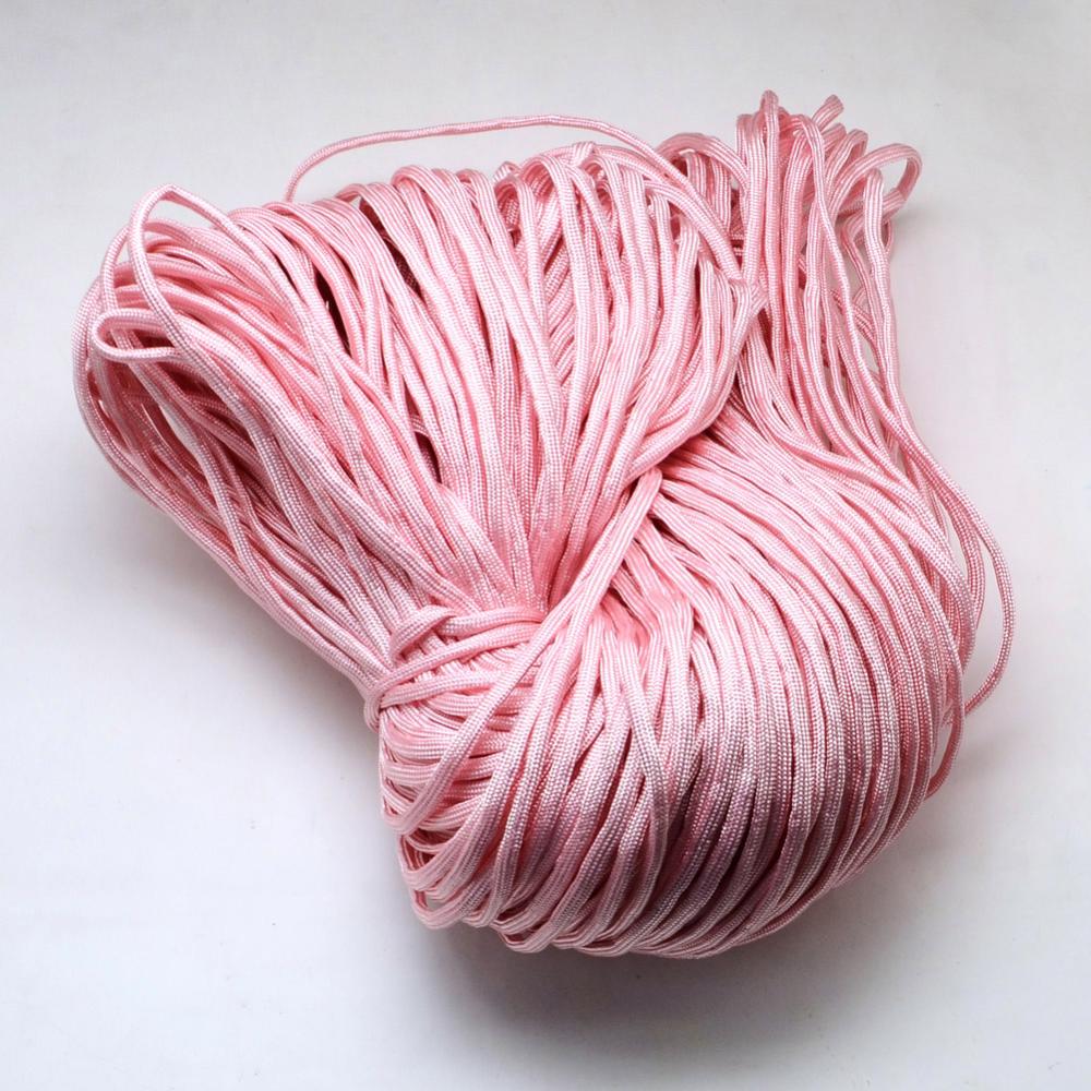 Paracord Kordel UNI ROSA einfärbig 4mm 100m/ Bund  