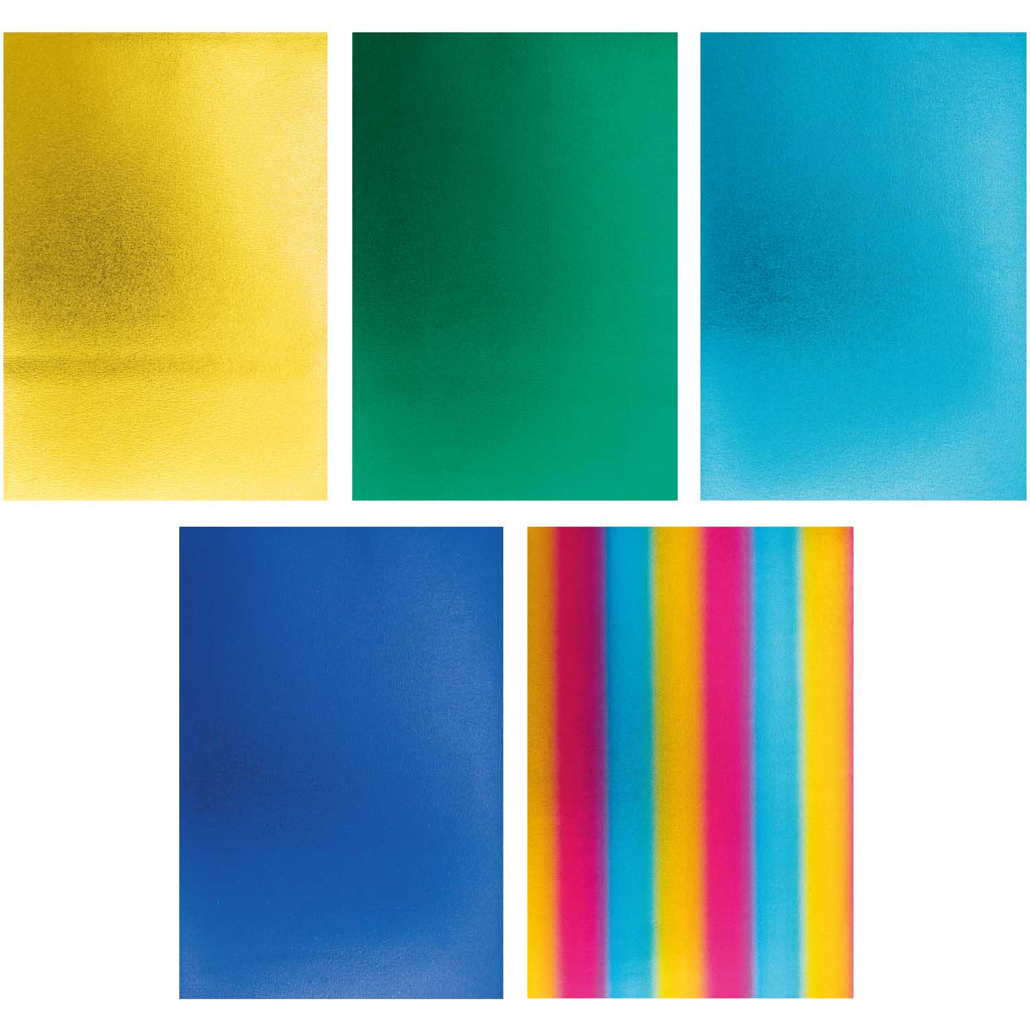 Moosgummi-Platten metallic Set Rainbow 10 Blätter A420x30cm