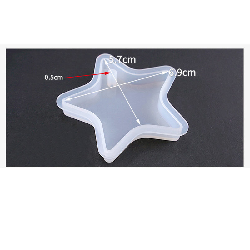Silikonform Stern mit Anhängerloch 8x8cm