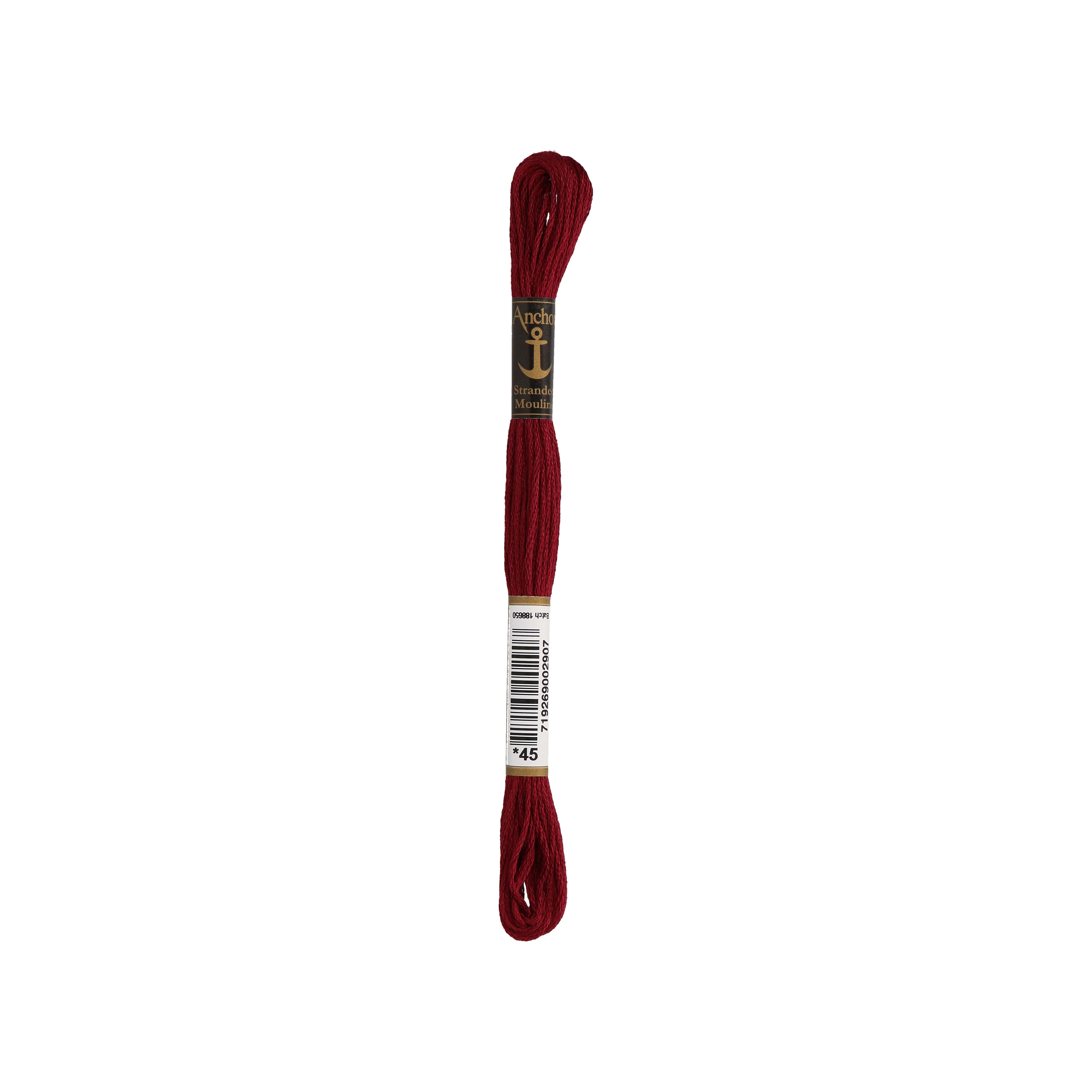 Anchor -Stranded Mouliné-Garn BURGUND Sticktwist 6-fädig 100% Baumwolle 8m Anchor -Stranded Mouliné-Garn BURGUND Sticktwist 6-fädig 100% Baumwolle 8m