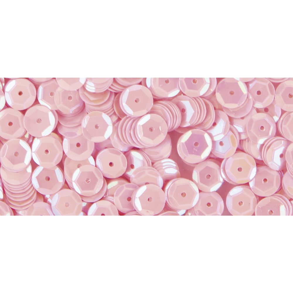 Pailletten gewölbt 6mm ø irisierend rosa 4000Stk.