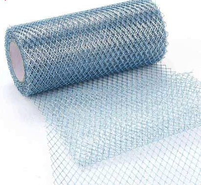 Mesh, Gitterband, Netzband - Silberblau 15 cm 9m