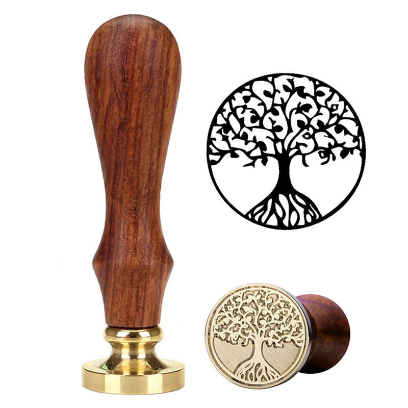 Siegelstempel mit Motiv, Holzgriff, per Motiv