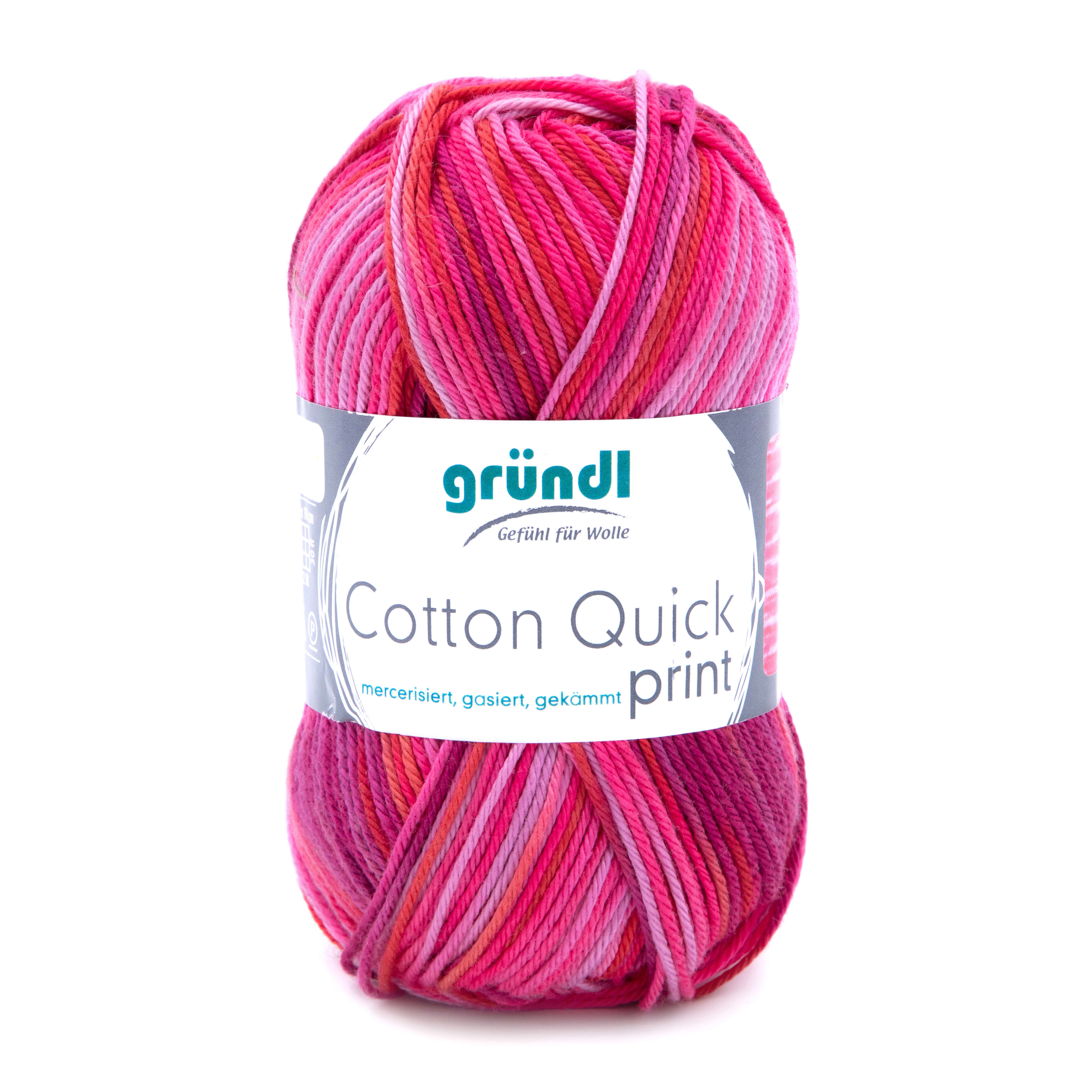 Gründl Cotton Quick Print 50g 125m 100 % Baumwolle (mercerisiert, gasiert, gekämmt) Gründl Cotton Quick Print 50g 125m 100 % Baumwolle (mercerisiert, gasiert, gekämmt)