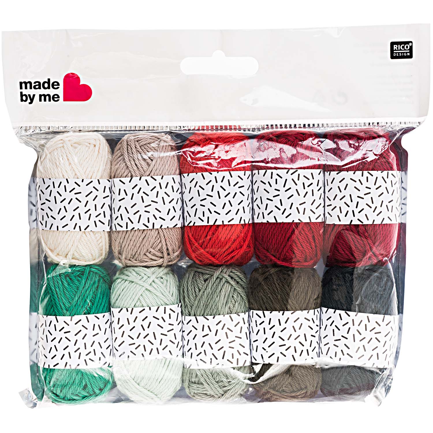 Woll-Minis X-Mas mix 10 Knäul á 10g/27m 100% Baumwolle