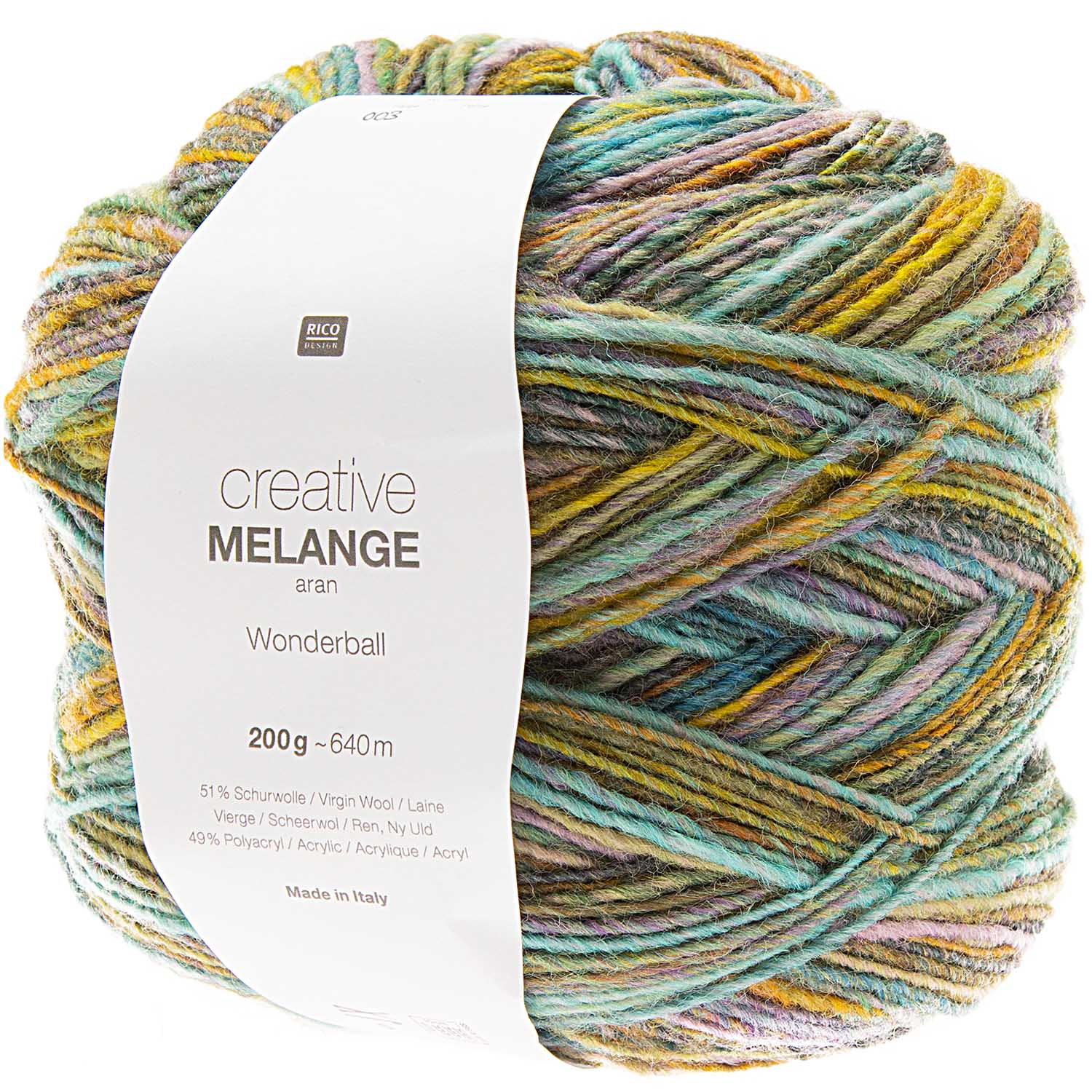 Rico Design Creative Melange Aran WONDERBALL, 200g/640m
