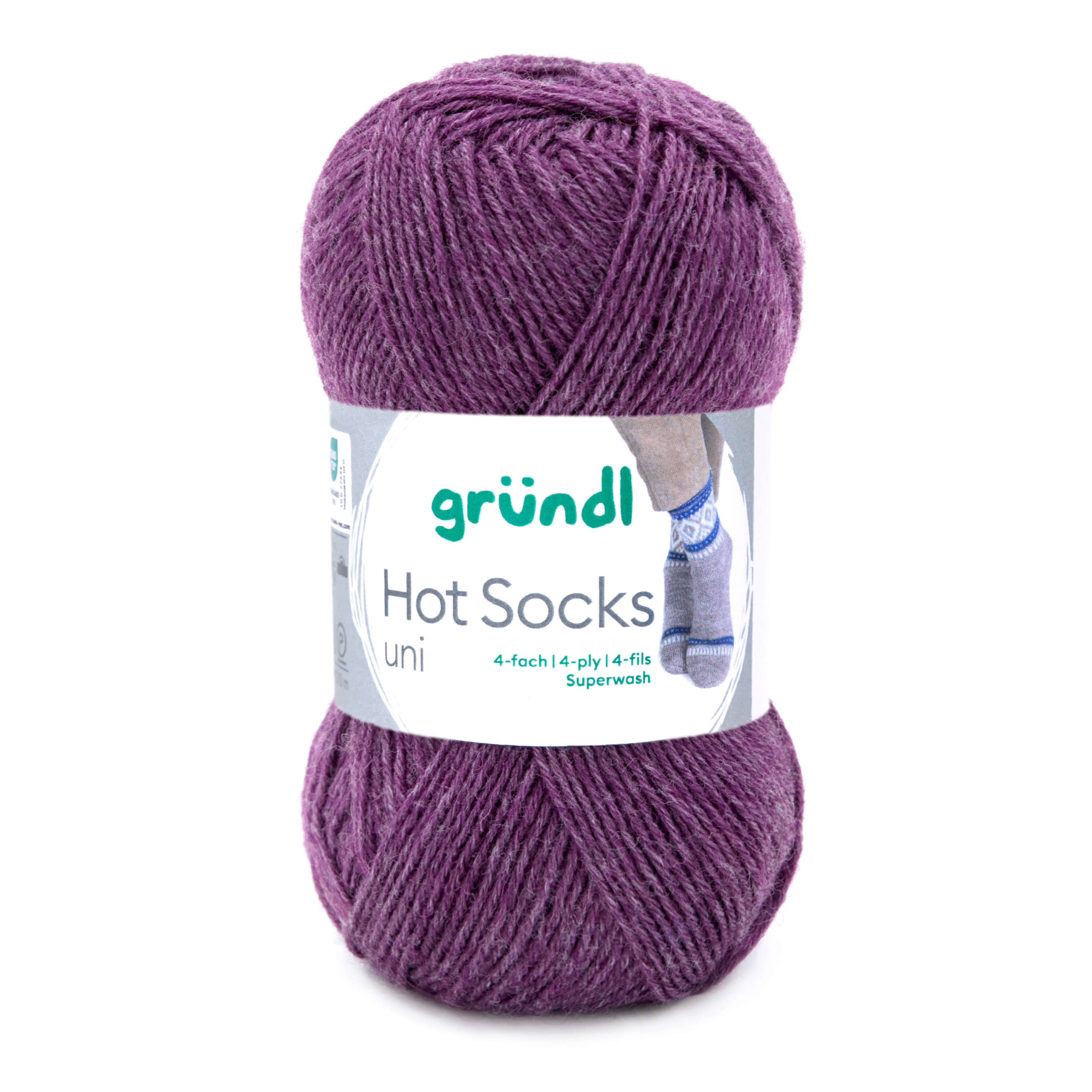 Hot Socks uni 50 Sockenwolle 4-fach superwash 50g/210m