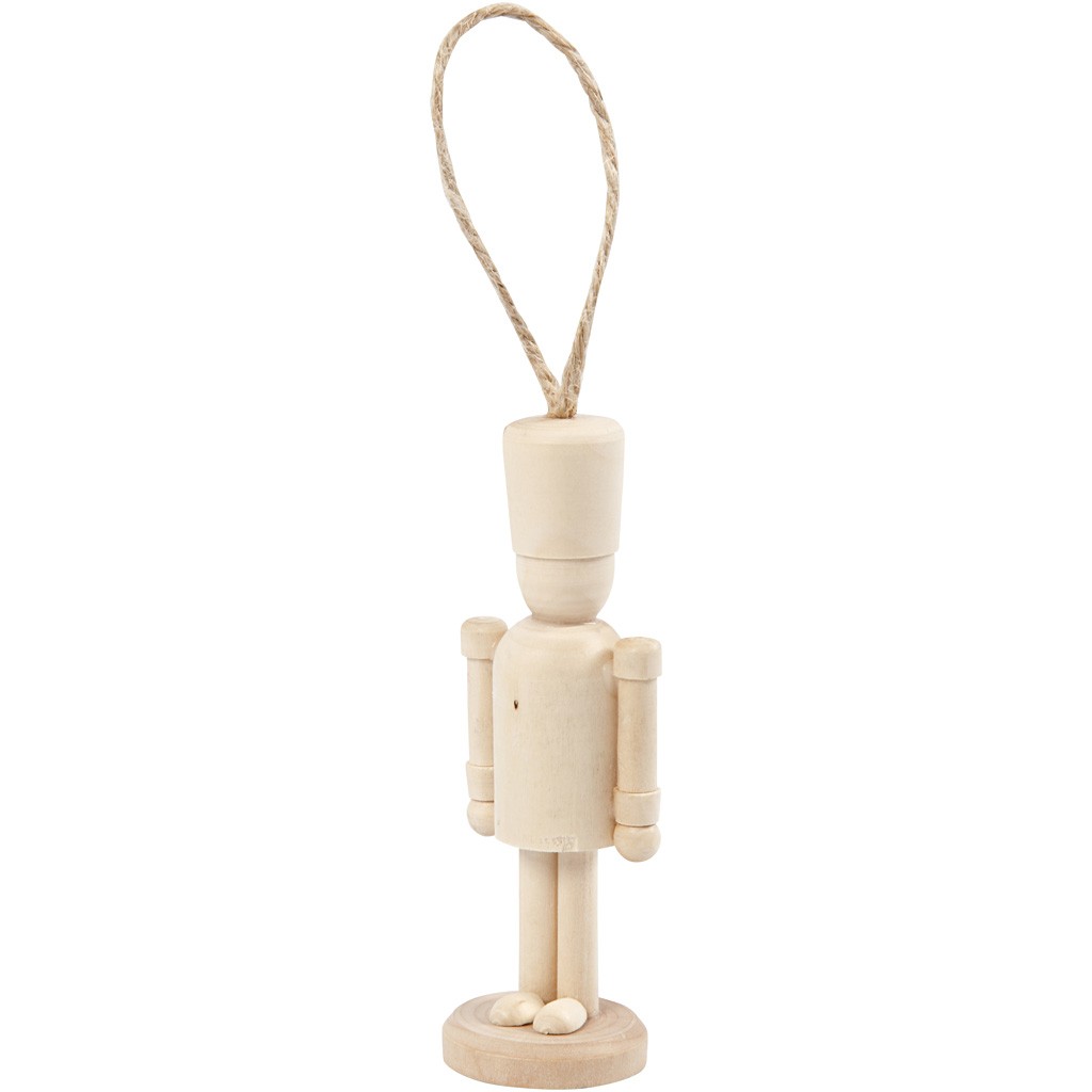 Holzfigur Nussknacker roh Naturholz