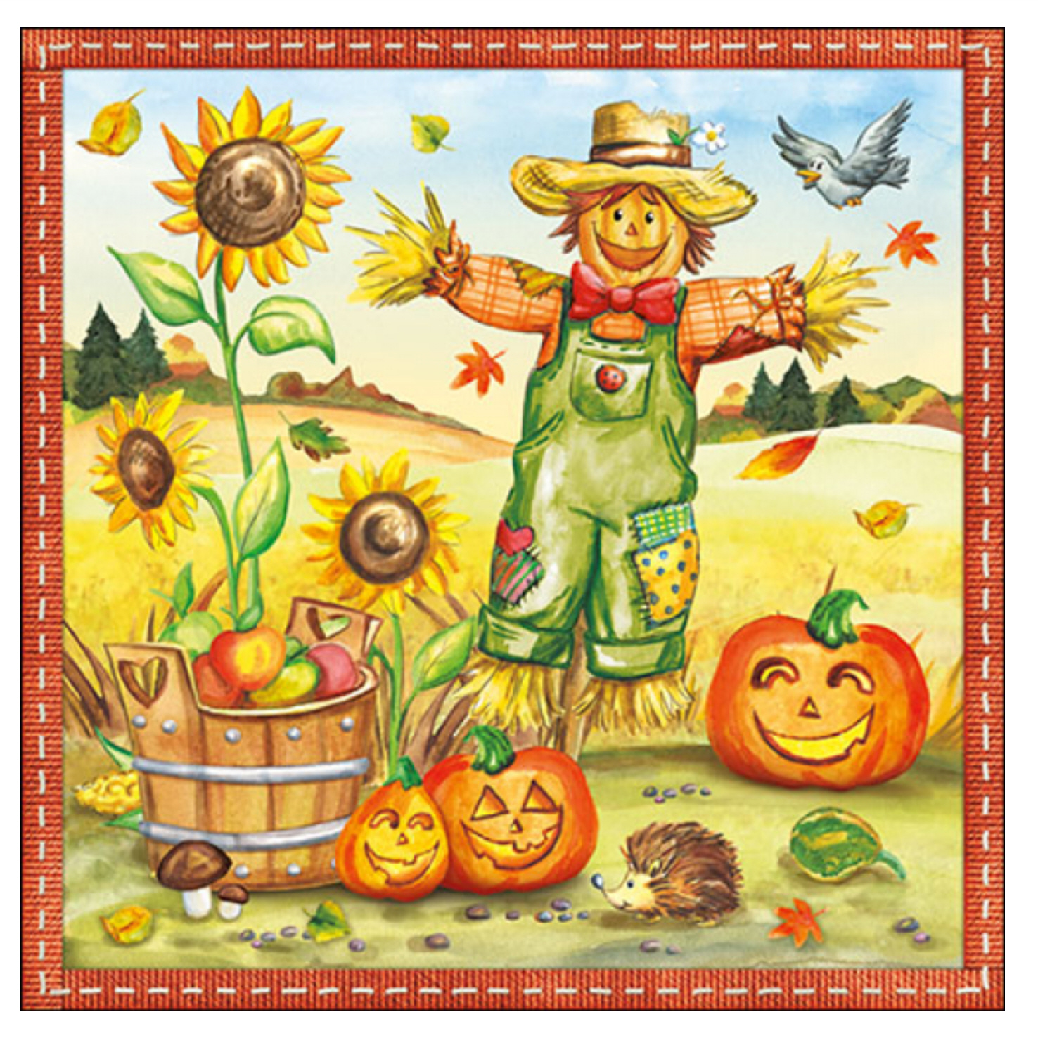 Ambiente Servietten Scarecrow FSC Mix 33x33cm 20 Stück/Packung