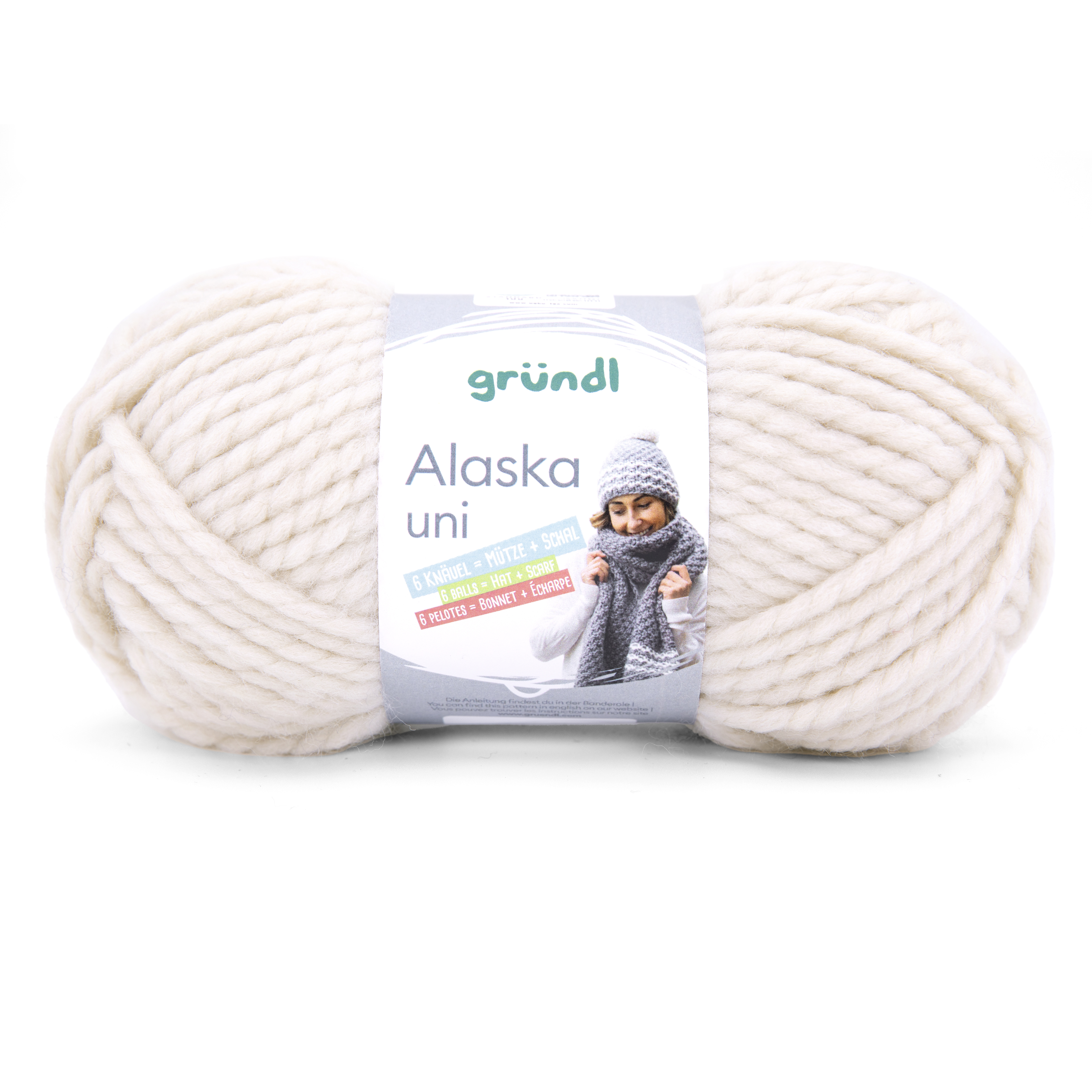 Gründl Alaska Wolle Uni CREME 100g 75m Gründl Alaska Wolle Uni CREME 100g 75m