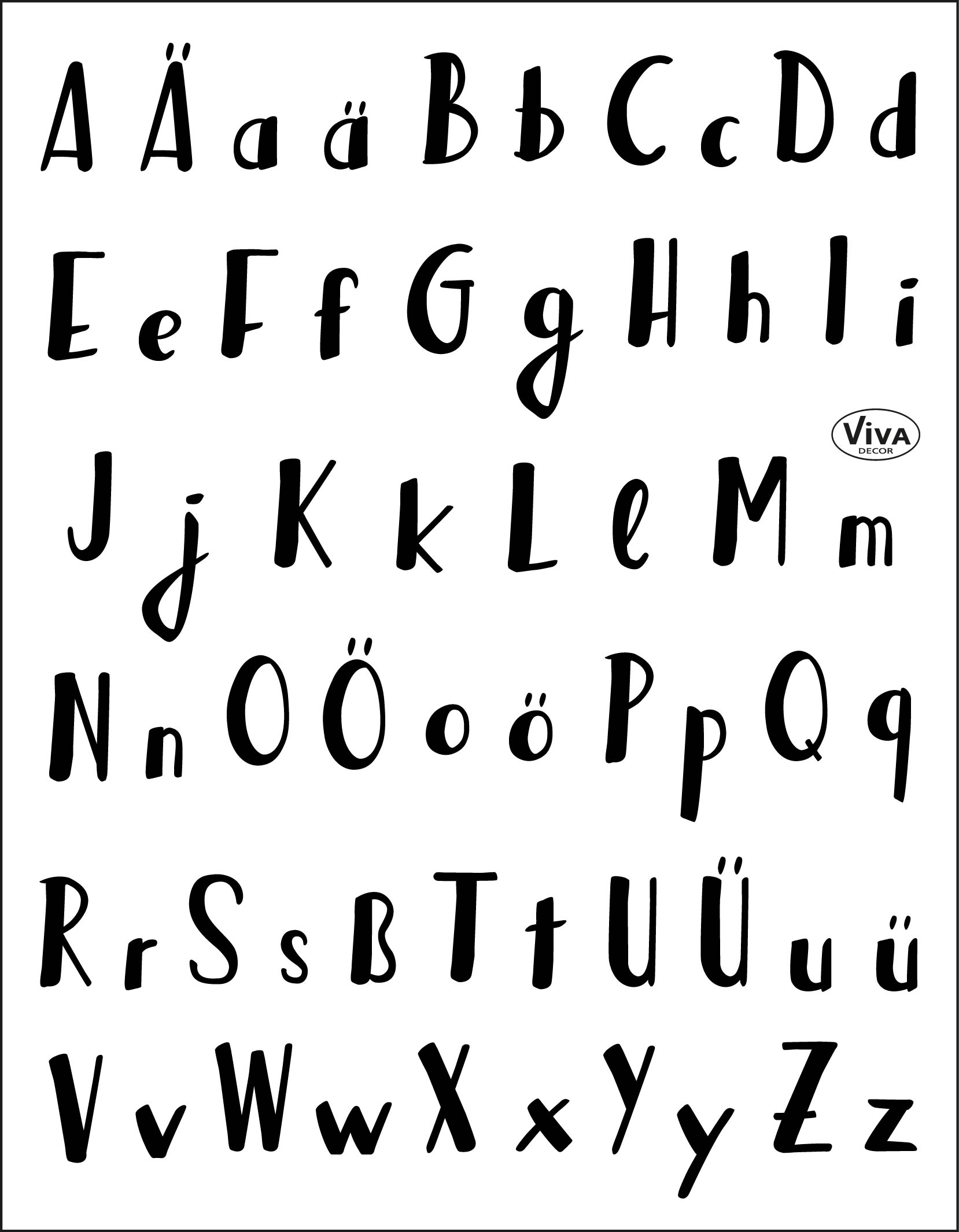 Lettering Alphabet Schrift Buchstaben Silikonstempel transparent Clear Stamp 18x14cm Silicone Stamp