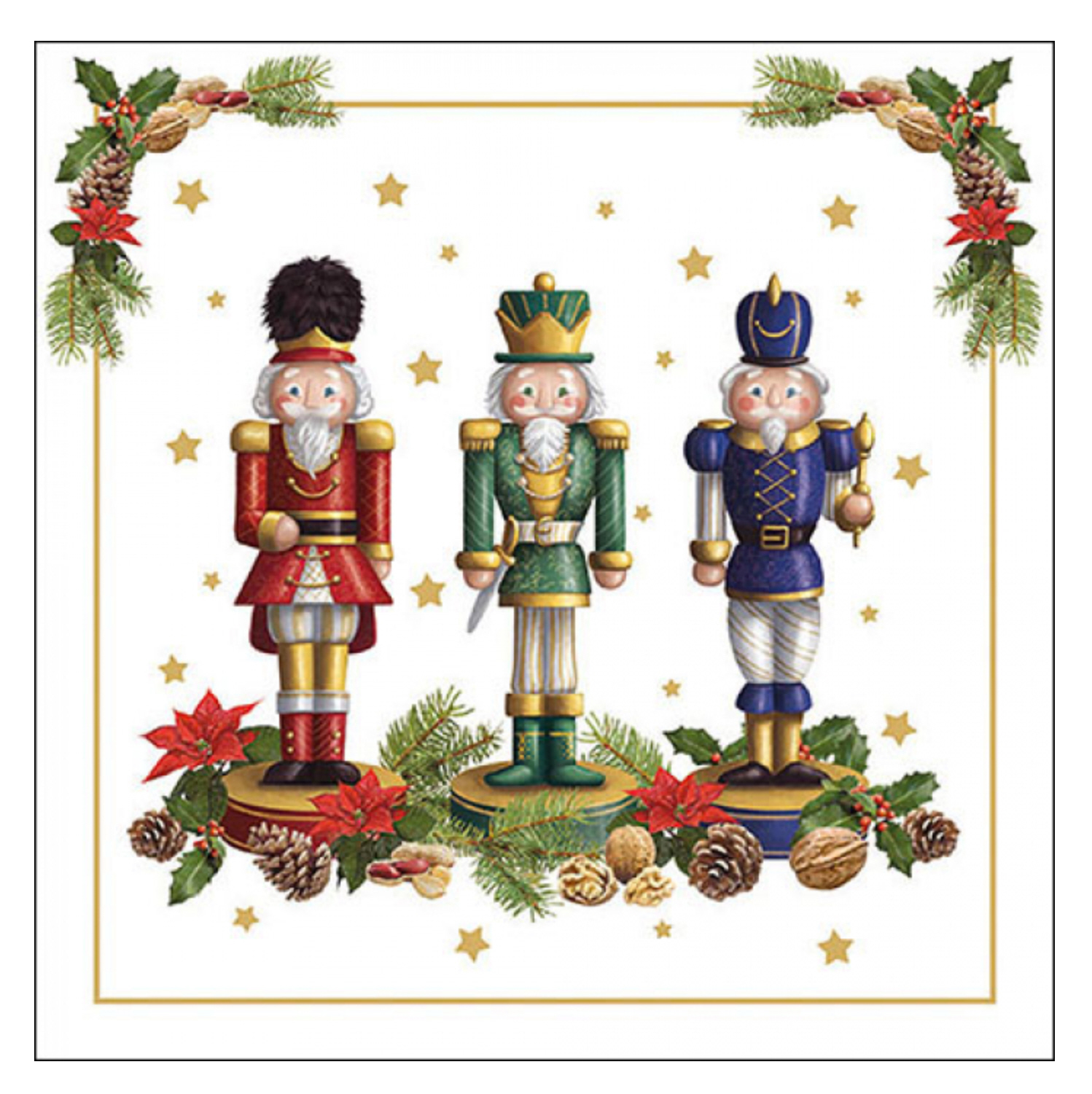 Ambiente Servietten Bearded Nutcracker FSC Mix 33x33cm 20 Stück/Packung