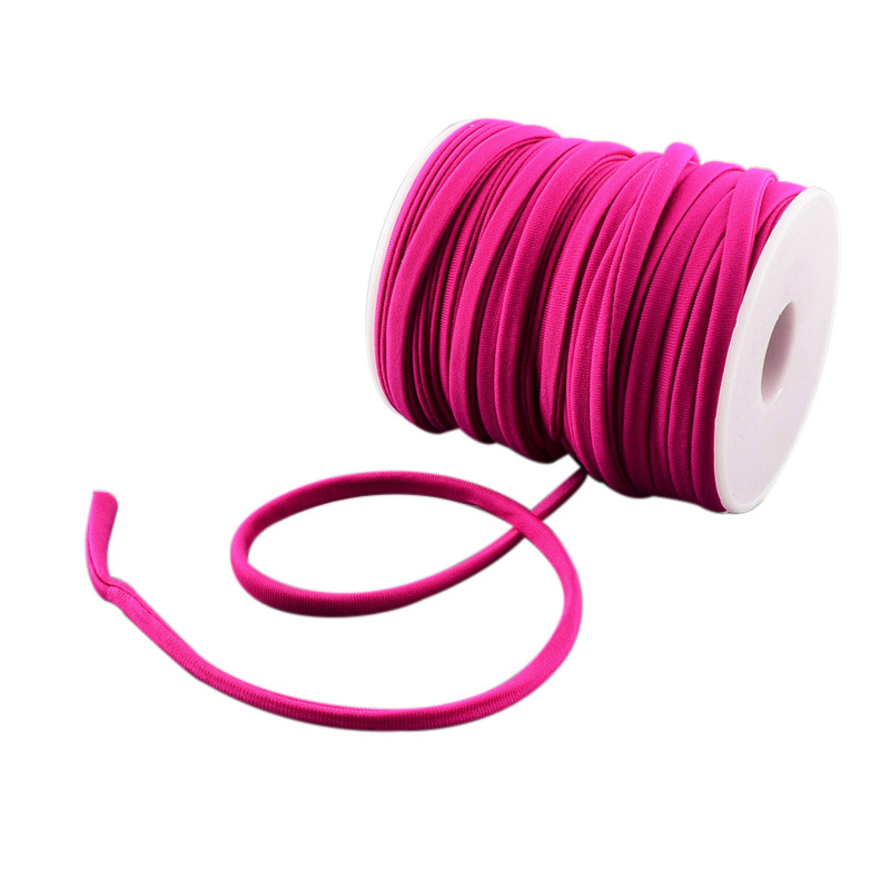 elastische Seidenkordel 5x3mm,  Bikini Kordel Foulard Cord, per m
