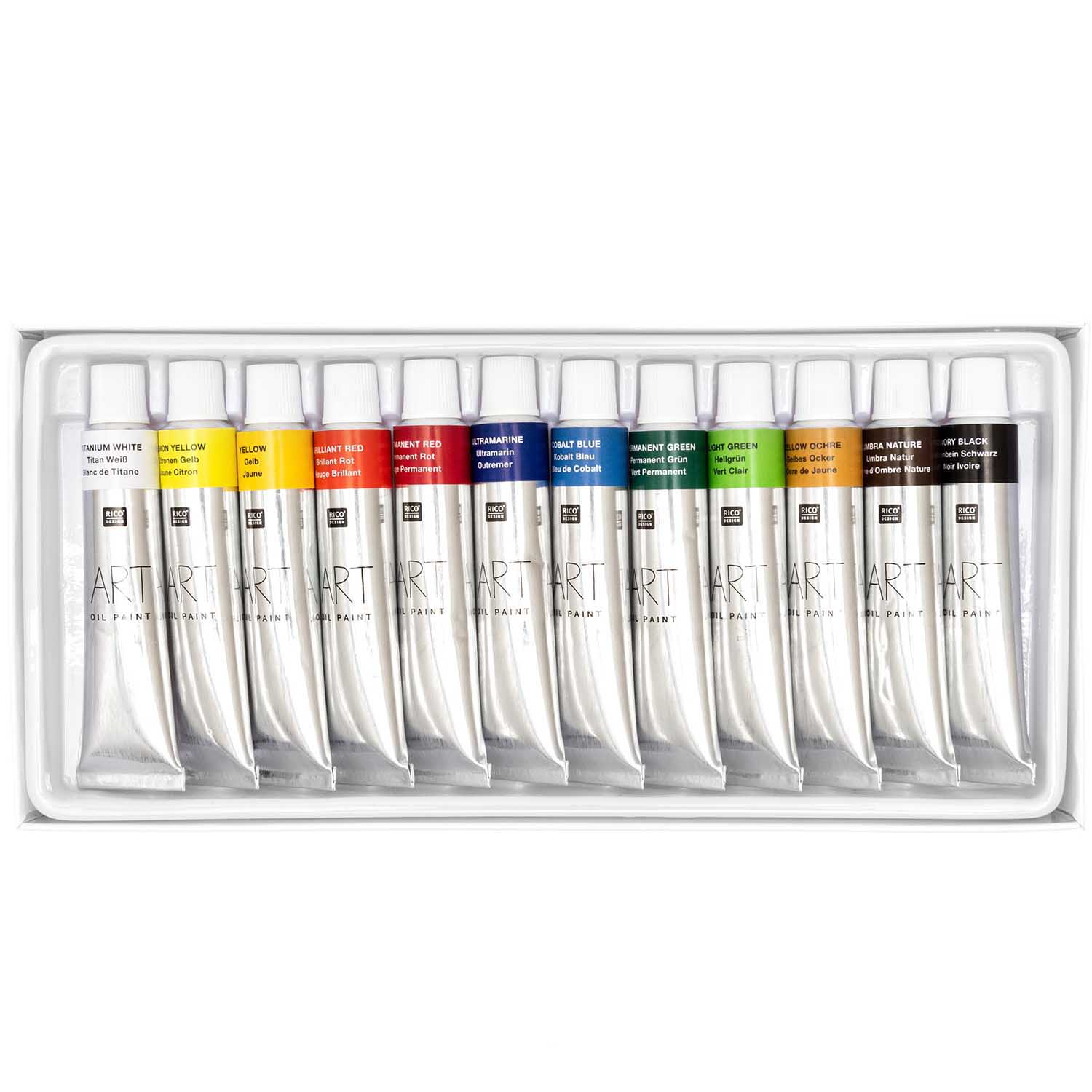 Art Oil Paint Set Rico Design 12 Tuben á 12ml