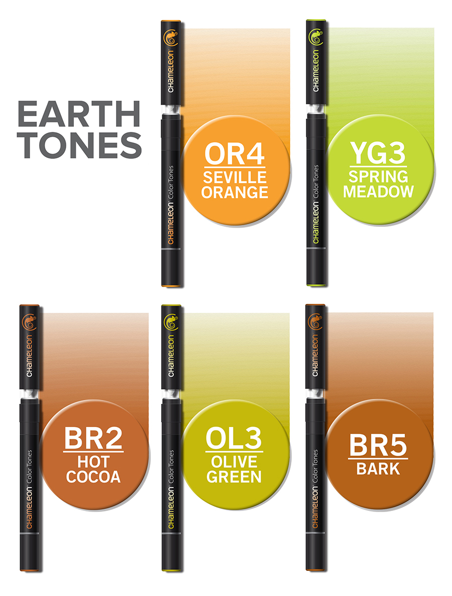 Chameleon Marker Earth Tones Einzelstift Stift Farbverlaufstift 1 Stück