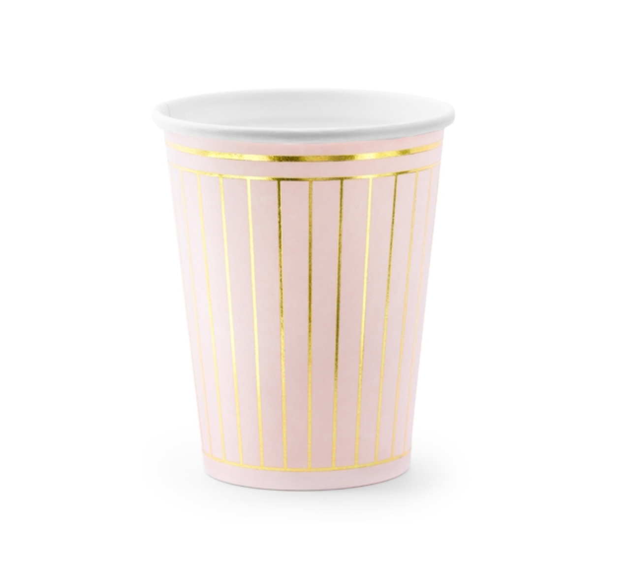 Paper Cups Pappbecher rosa gold  220ml 6 Stück 