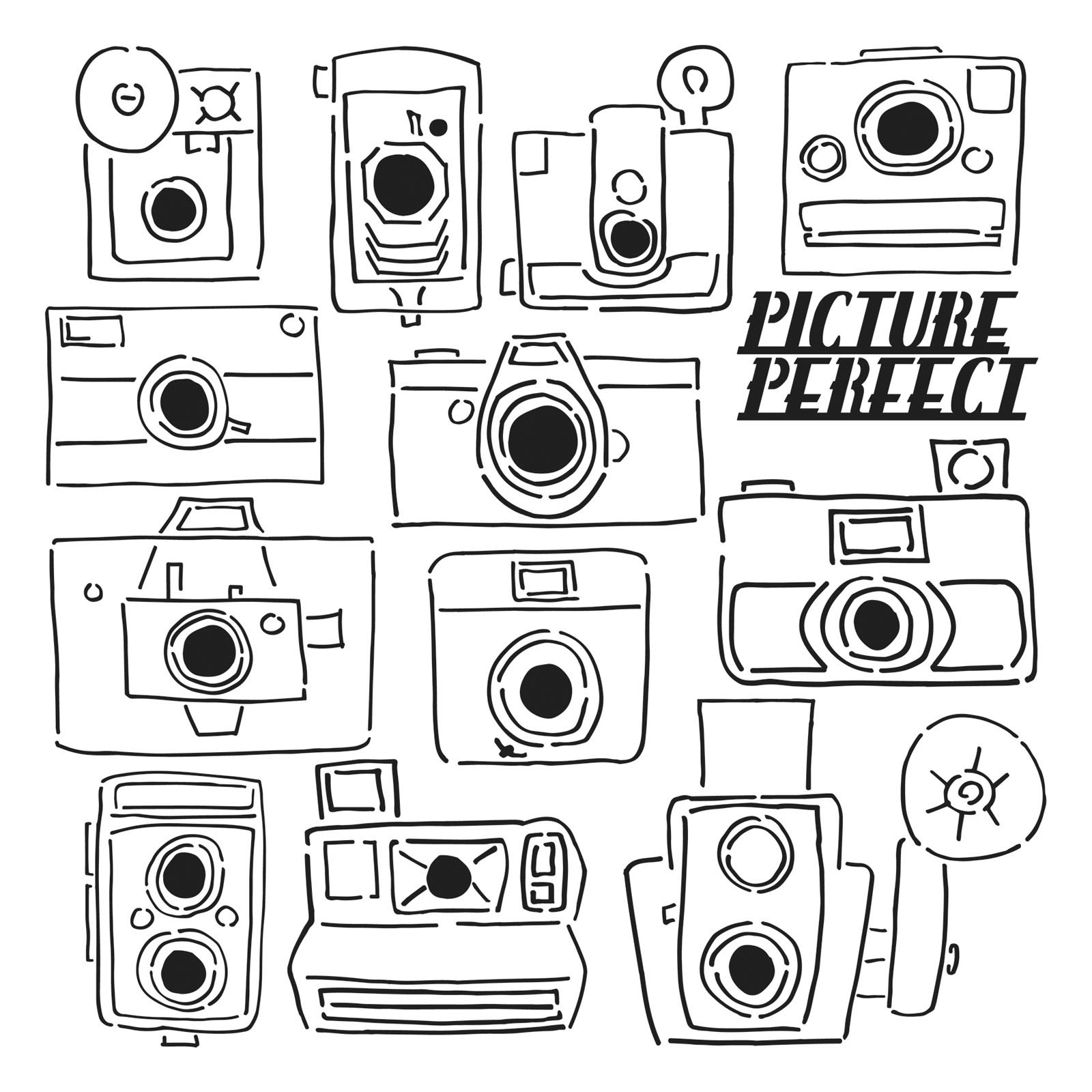 Kamera Picture Perfect Foto Schablone Template 15x15cm