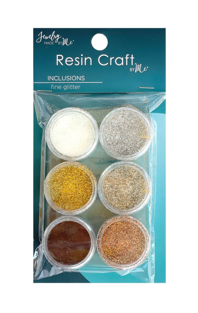 Resin Craft Glitter-Set fein neutrale Farben 6 Dosen á 1,8g 