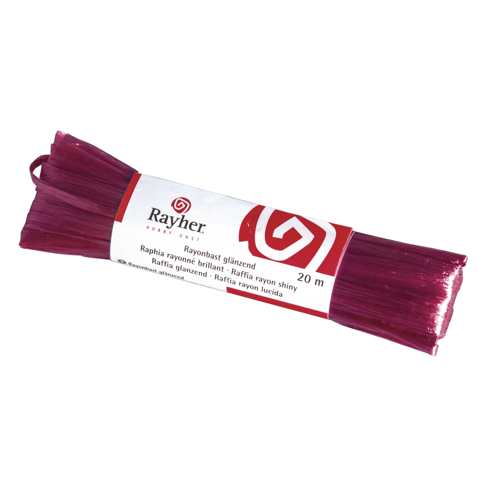 Rayonbast, pink 20m Kunstbast Raffia