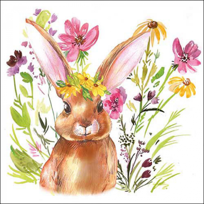 Servietten Girl Bunny 33x33cm 20 Stück 3-lagig 100% FSC 