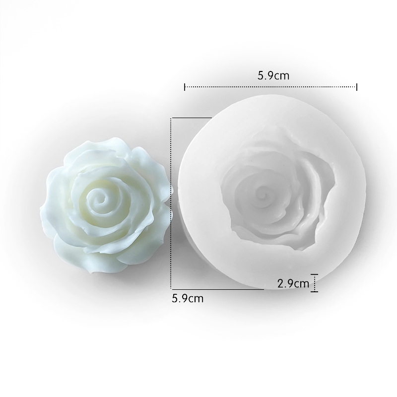 Silikonform Rose in Lebensmittelqualität 5,9x5,9x2,9cm