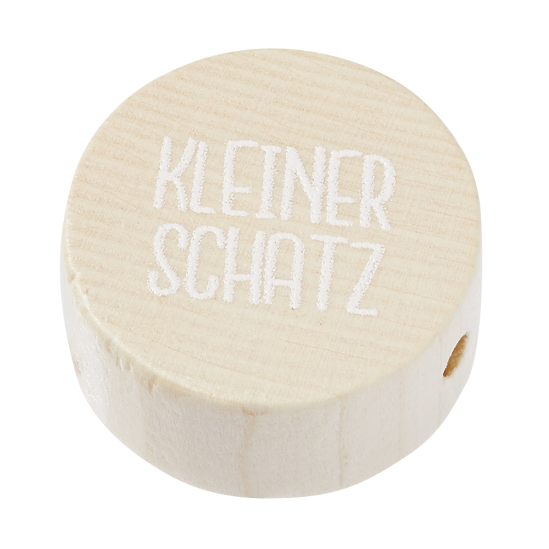 Schnullerkette Schnulli-Scheibe mit Aufschrift 20x10mm, verschiedene Motive