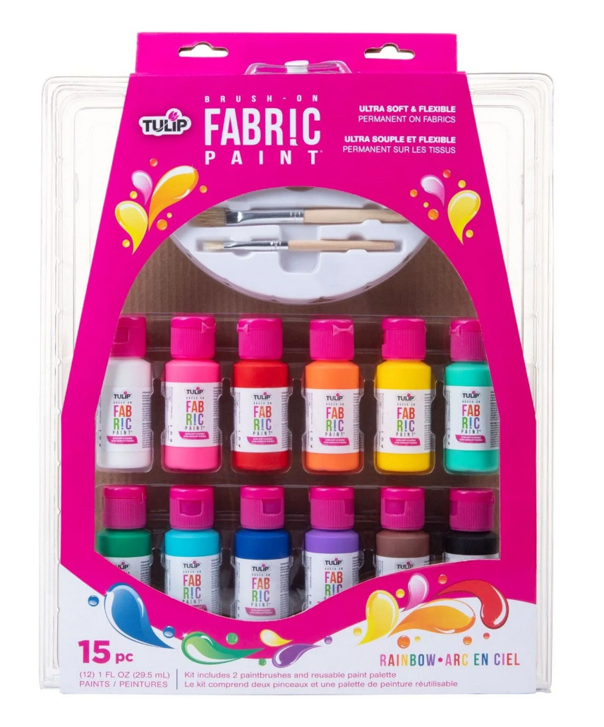 Tulip Textilfarbe Set Rainbow 29,5ml 12 Farben für alle Textilien Tulip Textilfarbe Set Rainbow 29,5ml 12 Farben für alle Textilien