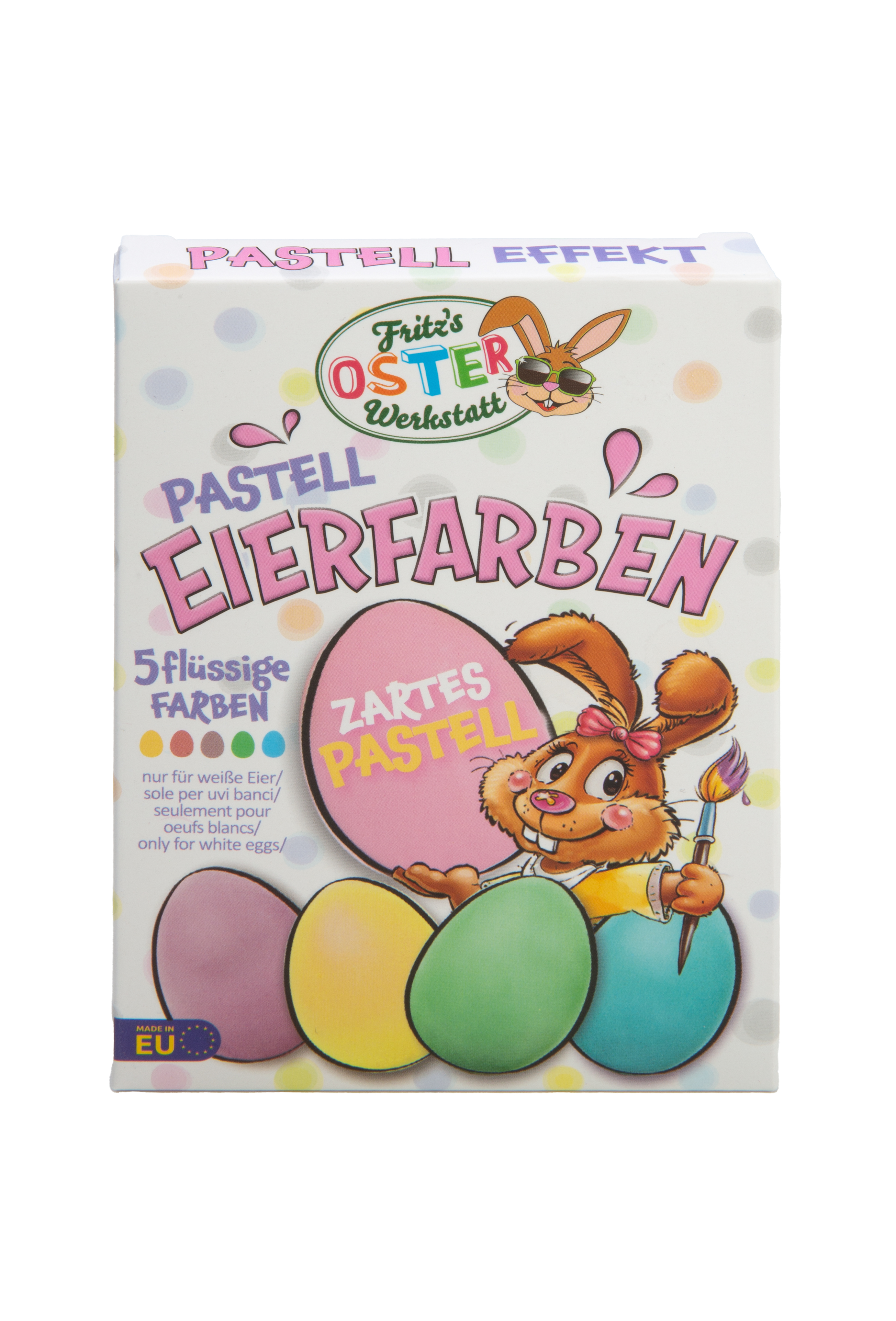Pastell Eierfarben Set 5 flüssig Farben Fritz´s Osterwerkstatt