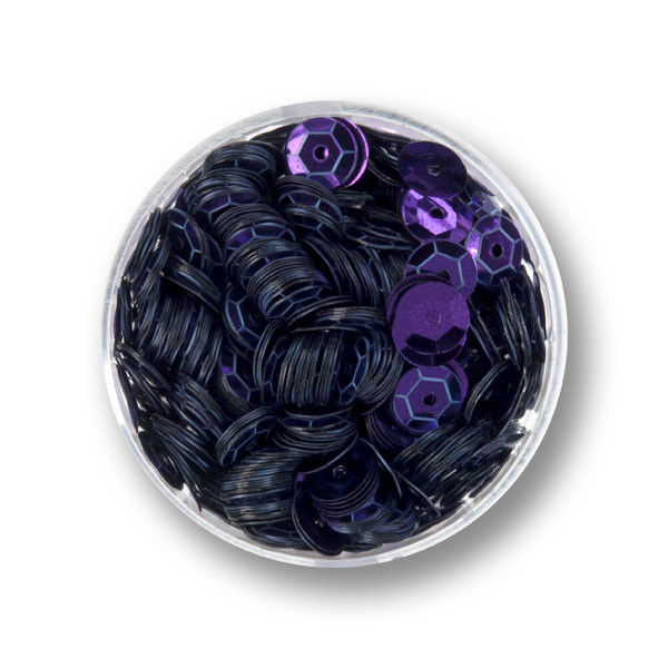 Pailletten lila violett 30g 4000 Stück 6mm Paillettenschüssel Sequins