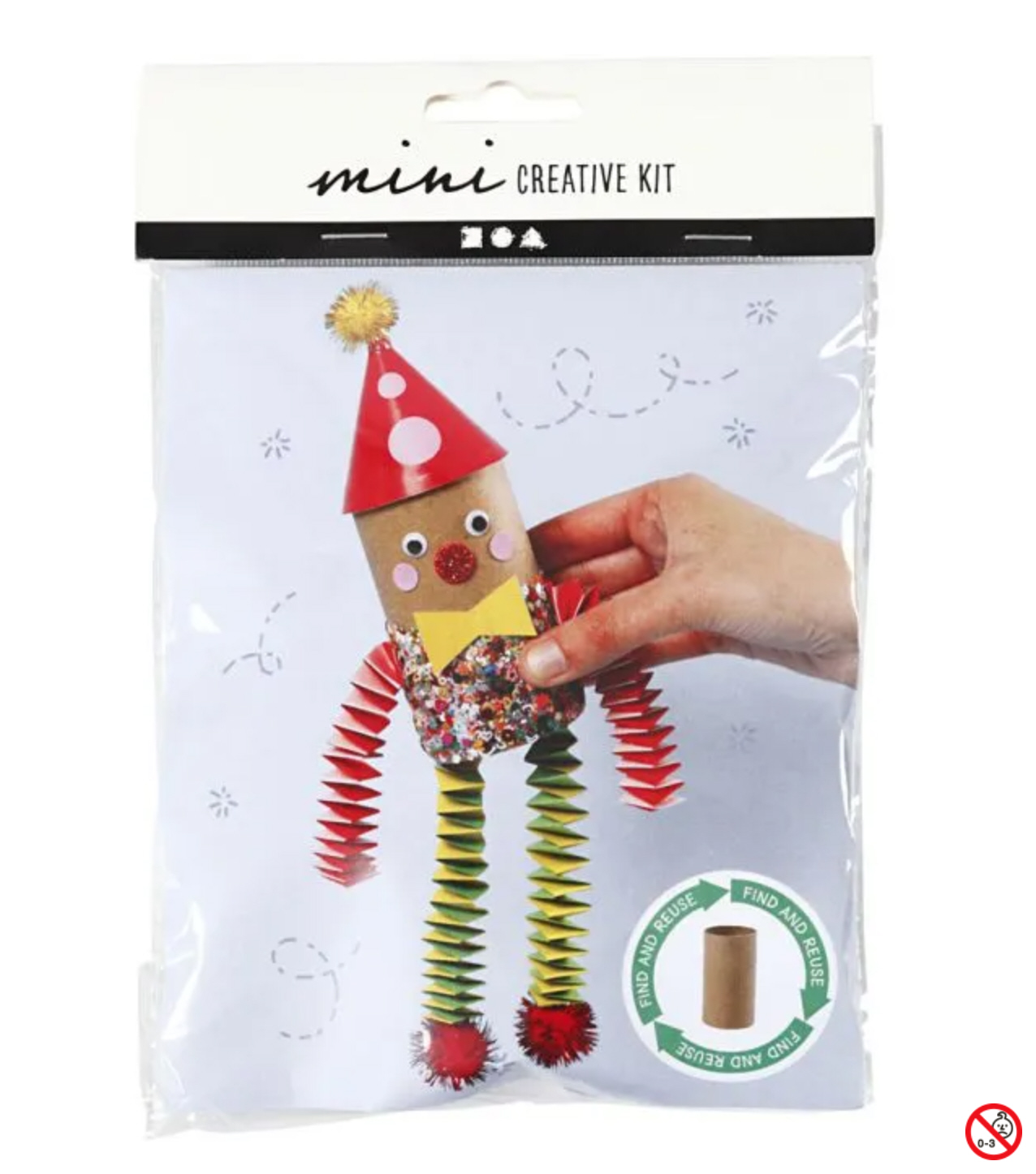 Mini Kreativset Klopapierrollenclown 1 Set