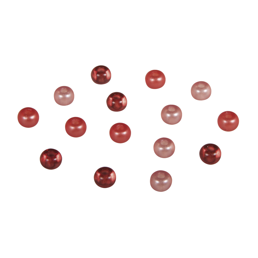 Rocailles Perlen mit Großloch, rot Mix, 5,5mm, 80 Stück