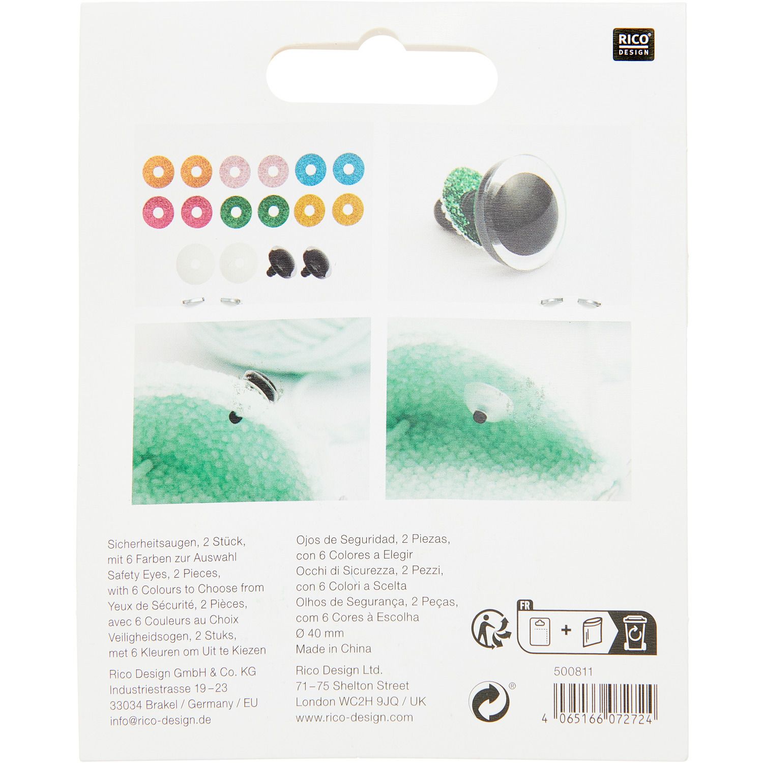 Glitzer Sicherheitsaugen-Set für Kuscheltiere 6 Farben in verschiedenen Größen 2 Stück/ 1 Paar Glitzer Sicherheitsaugen-Set für Kuscheltiere 6 Farben in verschiedenen Größen 2 Stück/ 1 Paar