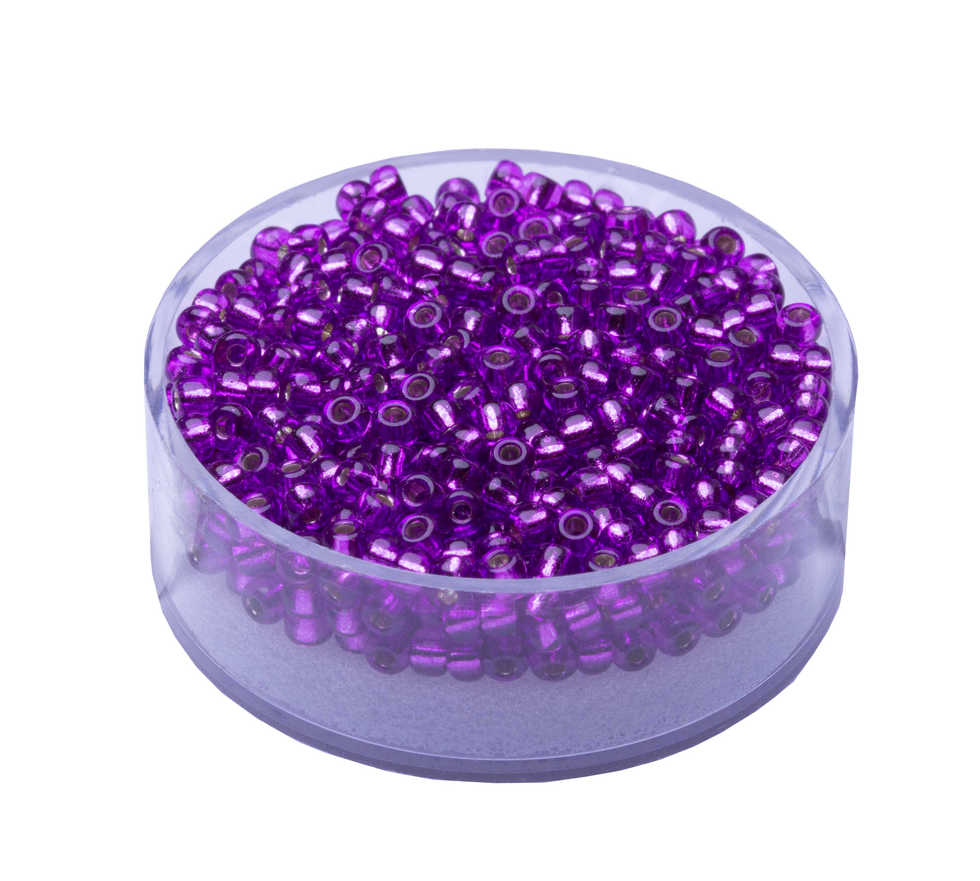 Miyuki Rocailles 2,5 mm, 12g, Silverlined lilac