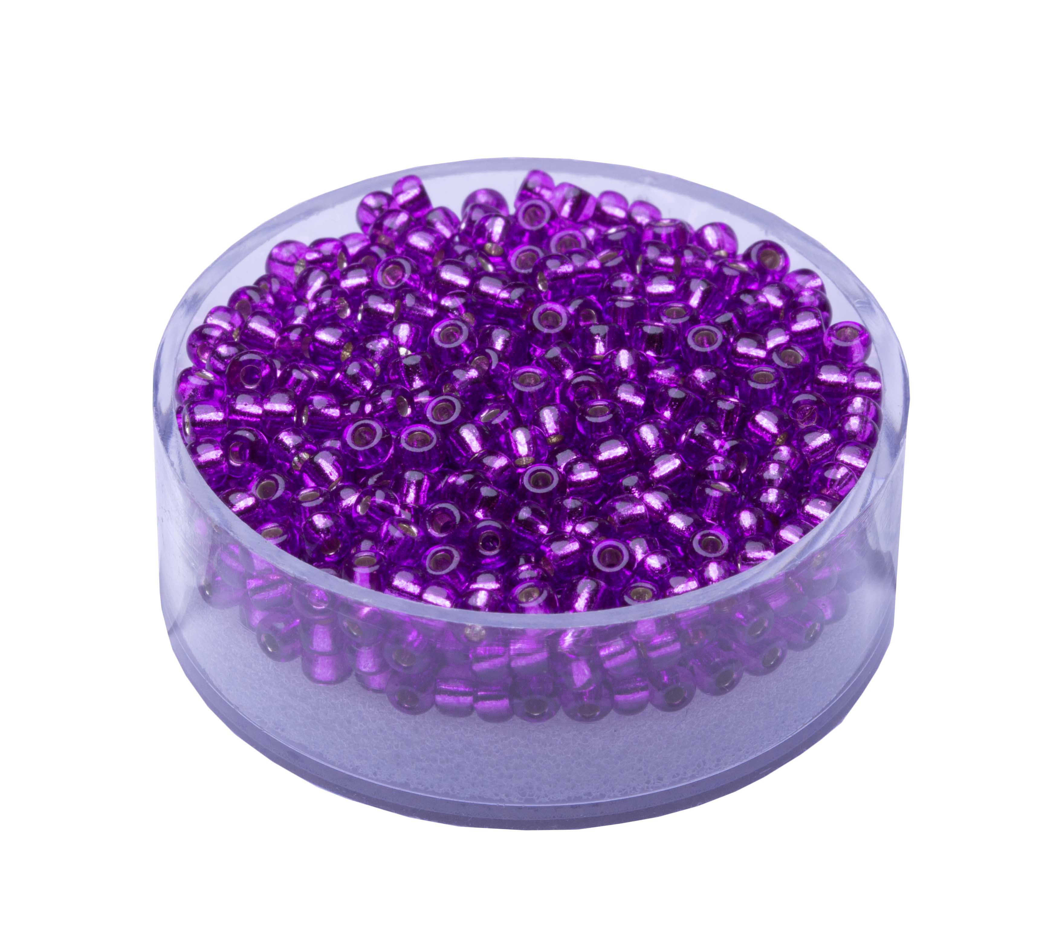 Miyuki Rocailles 2,5 mm, 12g, Silverlined lilac