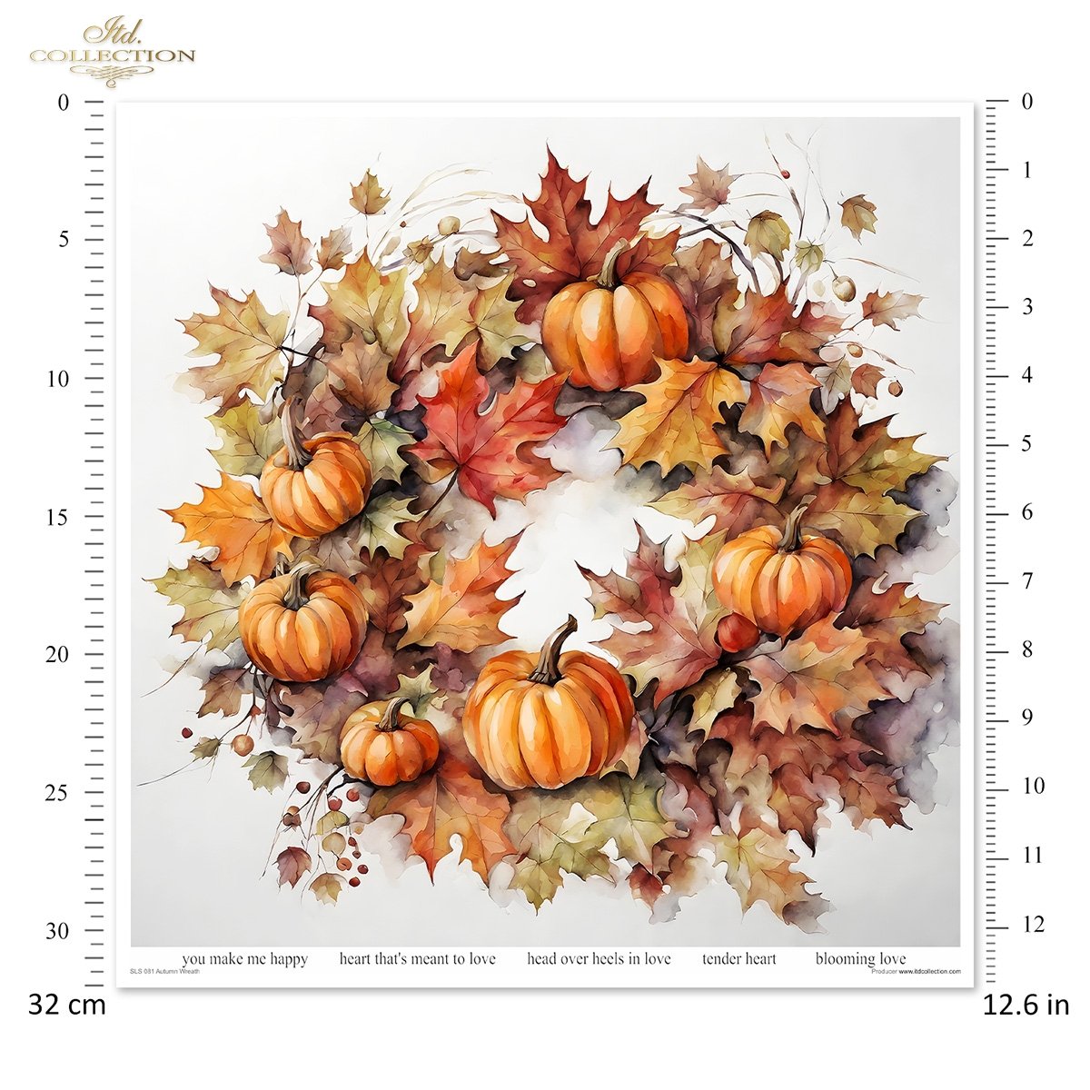 Papier-Set für Scrapbooking Autumn Wreath 3D Effekt 11 Bögen FSC Recycled 200g/m² Papier-Set für Scrapbooking Autumn Wreath 3D Effekt 11 Bögen FSC Recycled 200g/m²