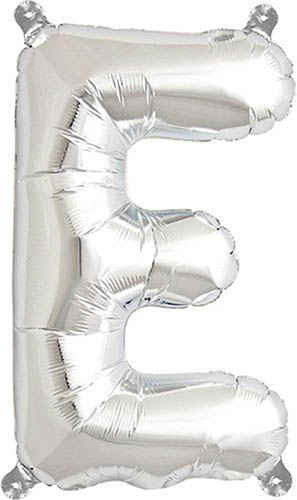 Foil Balloons Folienballone Alphabet ABC Buchstaben Zahlen silber 14"
